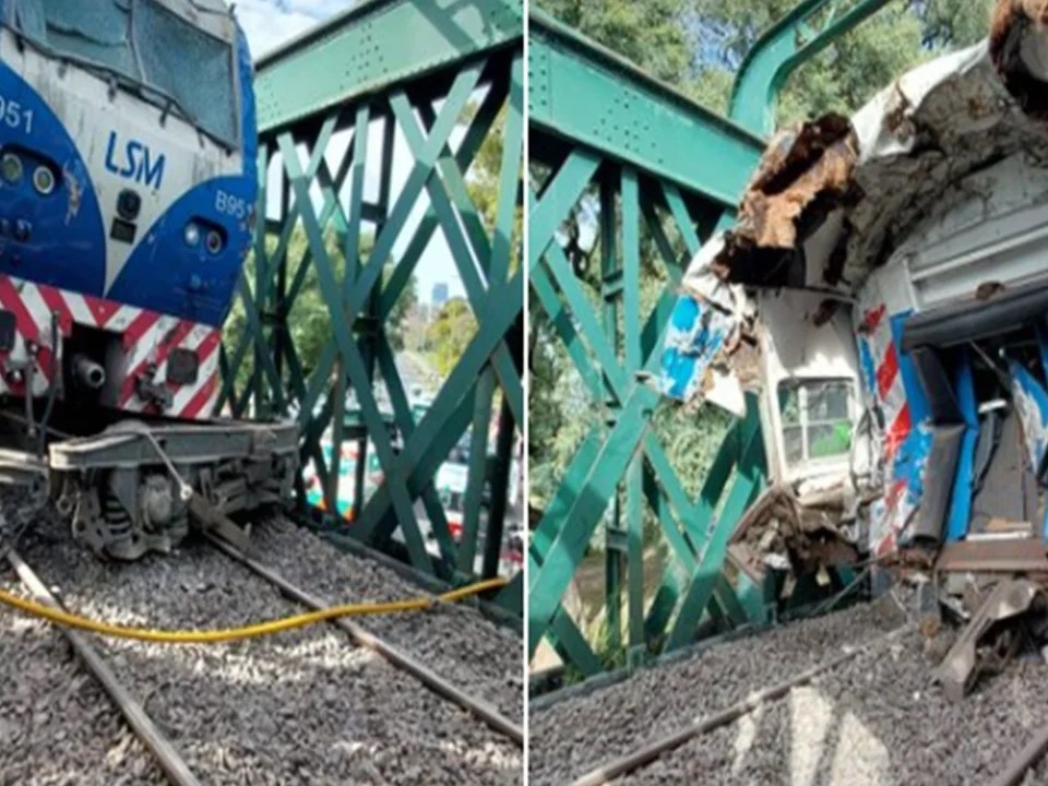 Choque de trenes en línea San Martín el Pollo Sobrero y Maturano