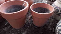 Maceta cemento rojo 222