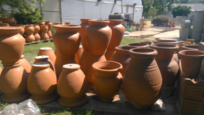 Maceta cemento rojo 142 B