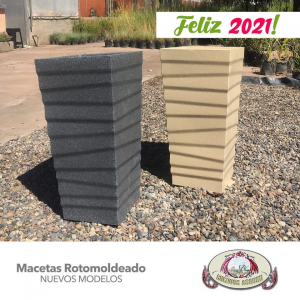 Maceta rotomoldeado ondulada 50 x 25