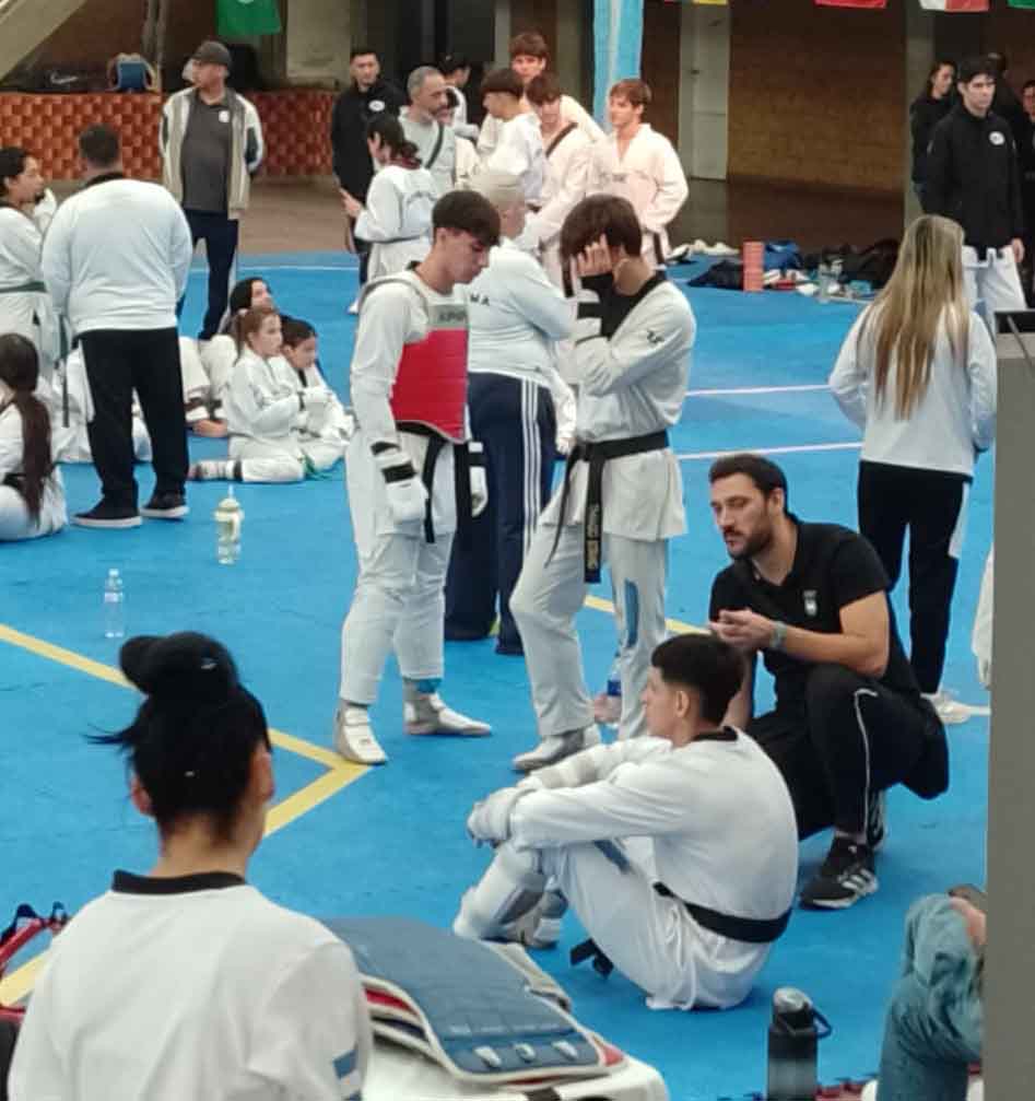 El pampeano en el entrenamiento.