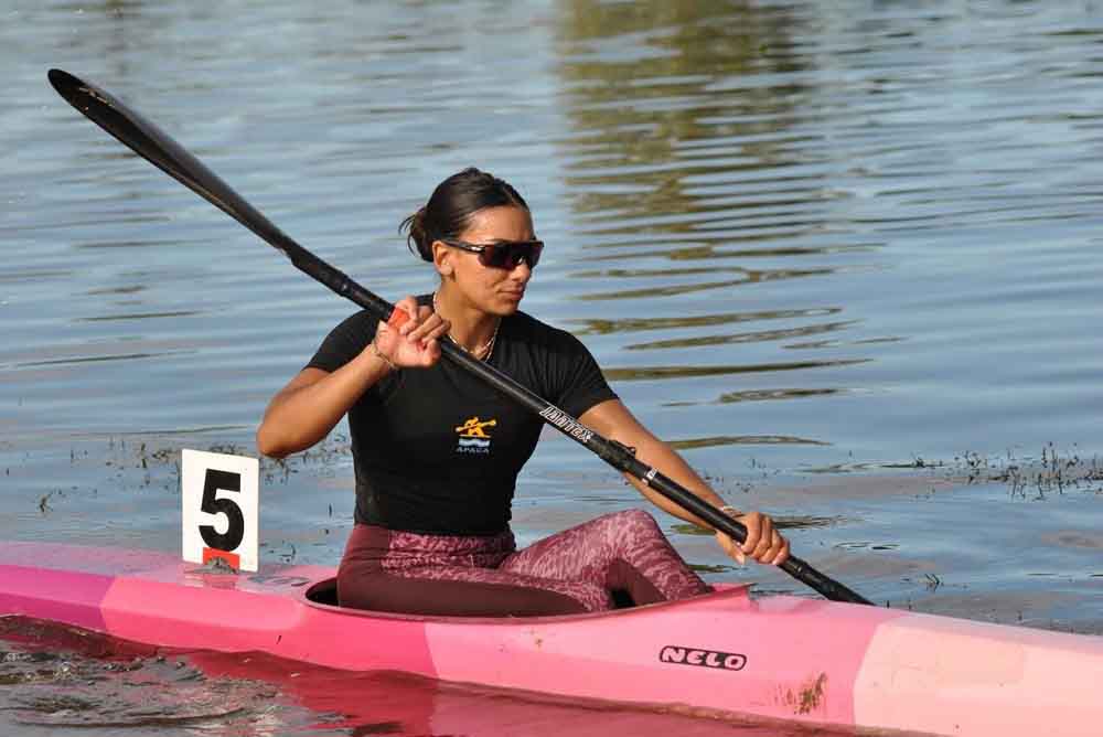 La palista en acción. Será parte de la selección argentina.