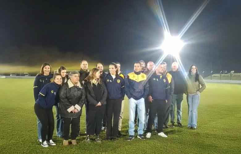 Inauguraron anoche la iluminación en la cancha de All Boys de Trenel.