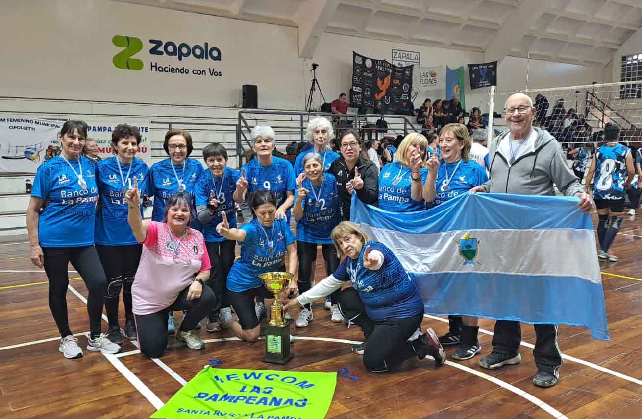 El festejo de las ganadoras.