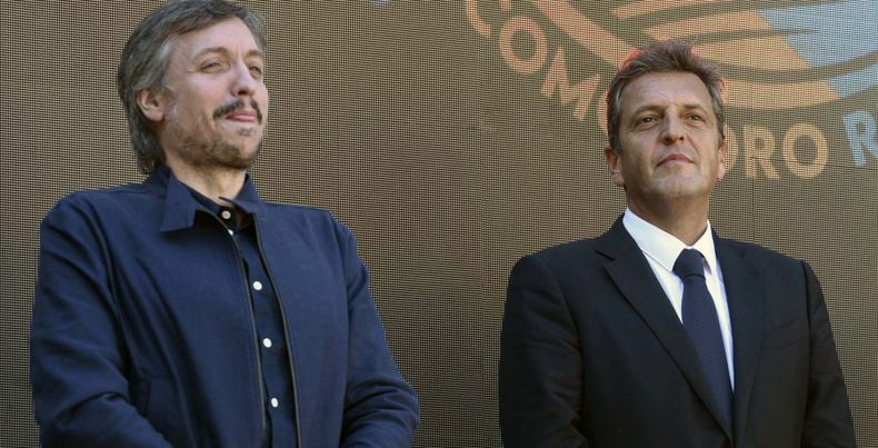 Máximo Kirchner y Sergio Massa.