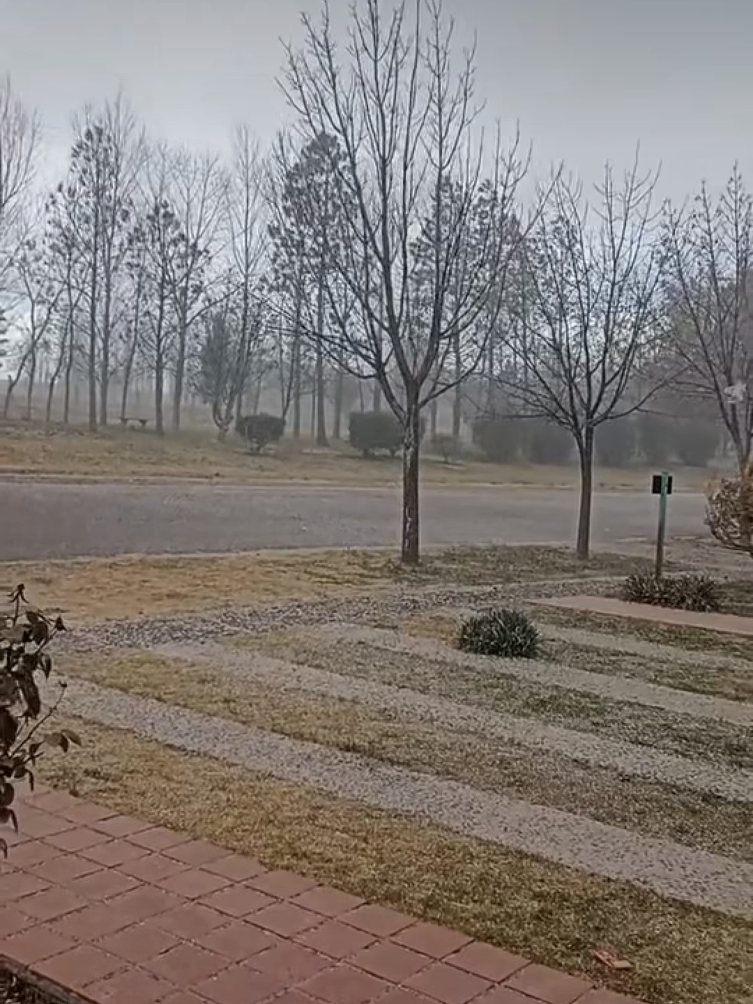 Casa de Piedra fue alcanzada por una nevada.