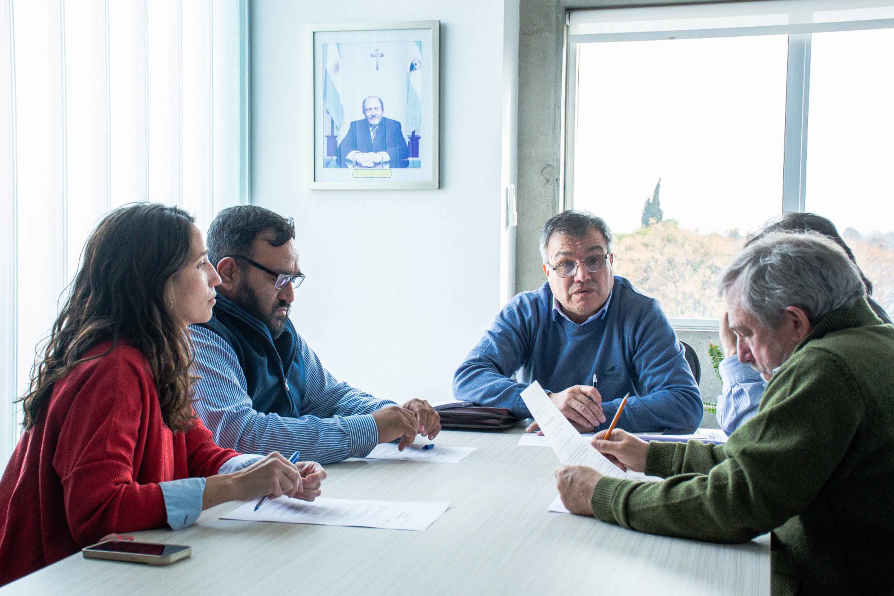 El presidente del CD, Alberto Campo, se reunió con representantes de los bloques.
