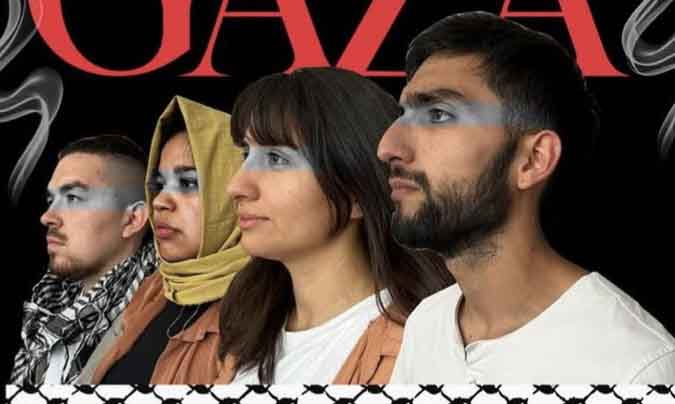 El relato esta basado en textos realies de niños de la Franja de Gaza.