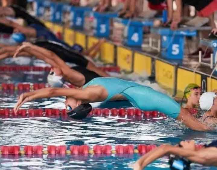 Pereyra, en acción. La nadadora piquense competirá en Brasil.