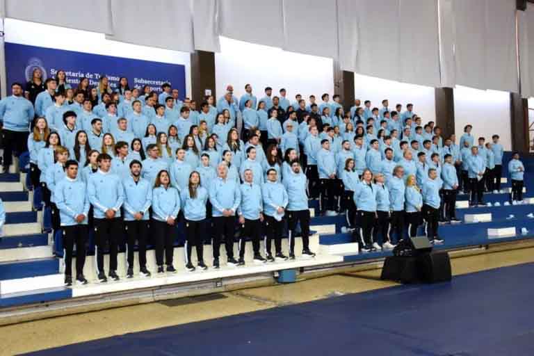 La delegación argentina que competirá en Asunción.