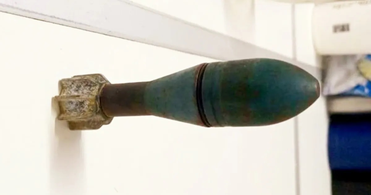 El mortero no tenía poder de fuego, aclaró la policía.