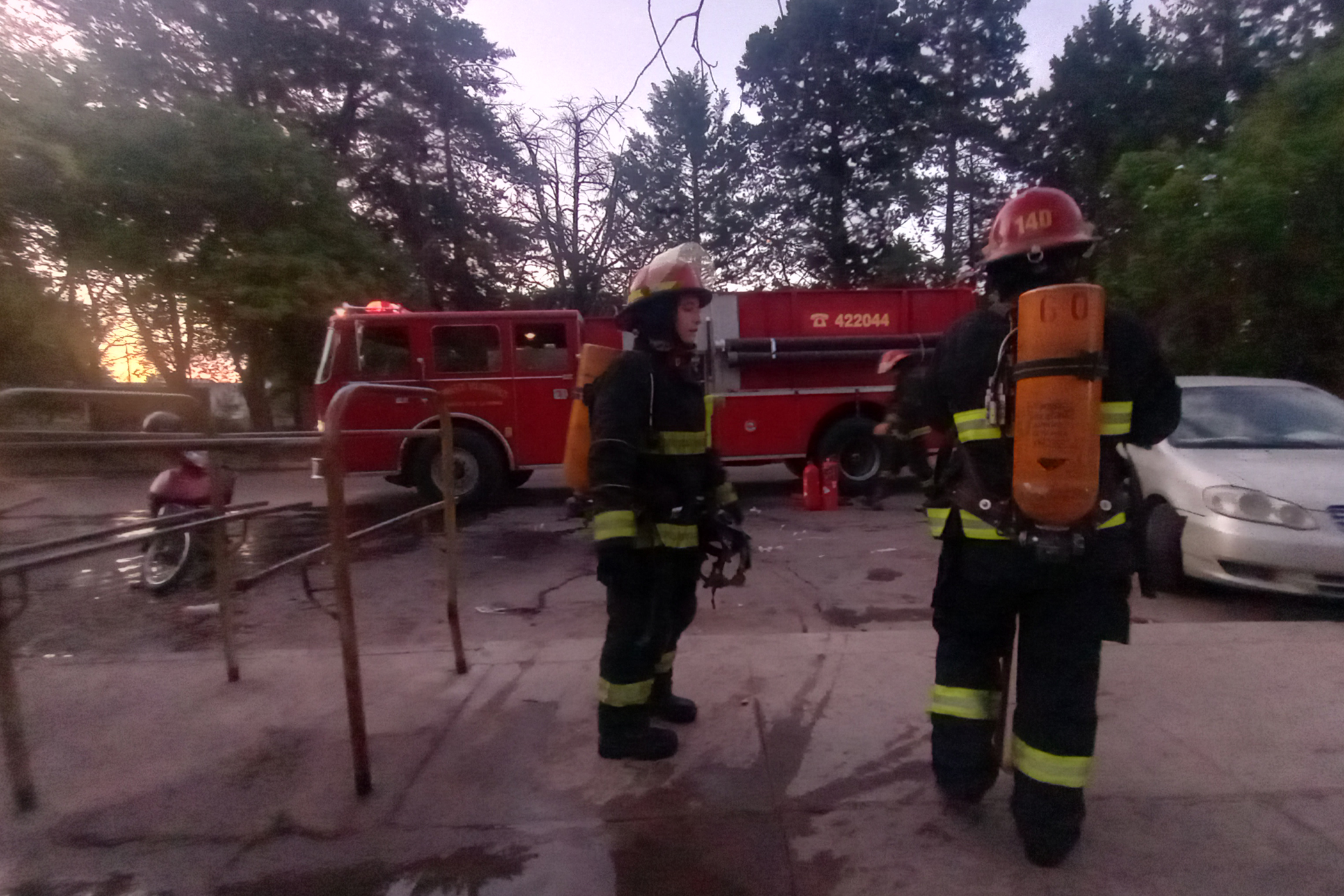 En el lugar trabajó una dotación de Bomberos Voluntarios.