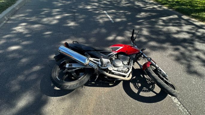 La moto Honda Twister en la que se trasladaba la víctima.