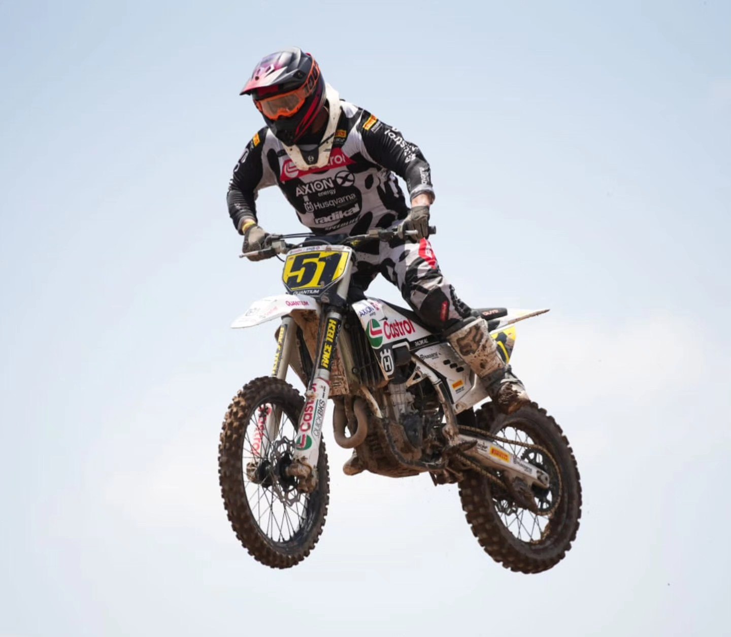 David Caramella en acción. El piquense fue tercero en su categoría.