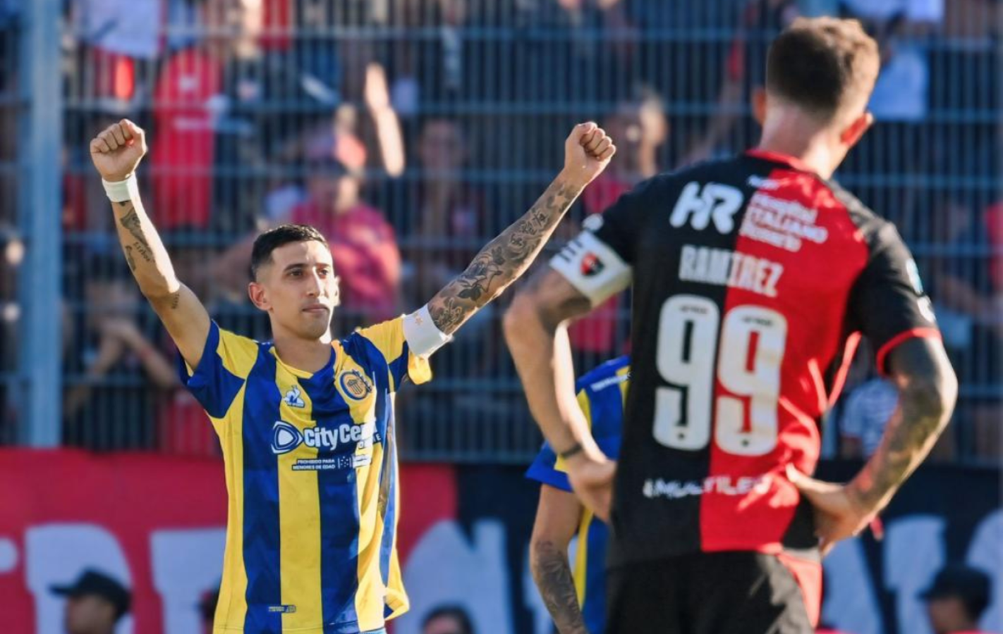 Di María convirtió con una lesión muscular.