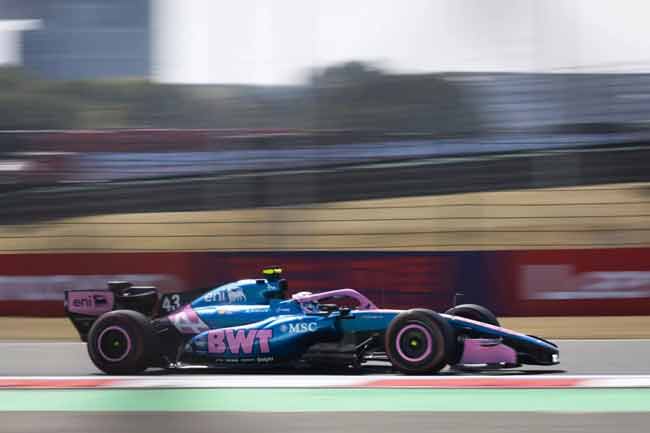 El Alpine conducido por el argentino Colapinto.