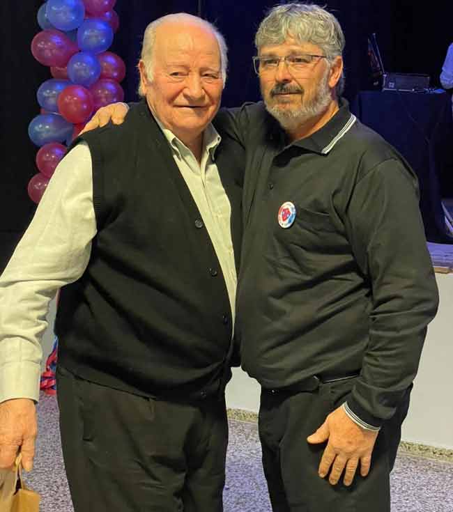 Rogelio Olivieri, junto al presidente actual.