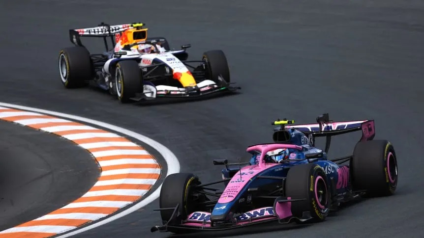 Colapinto y su Alpine en el circuito de Países Bajos.