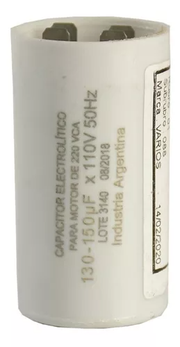 Capacitor Electrolitico Para Motor Monofasico 130-150uf