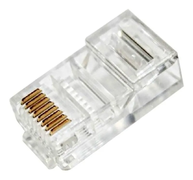 Ficha Macho Conector Plug Rj45 Cable De Red Cat 5e