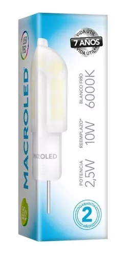Lampara Bipin Led G4 220v 2.5w Luz Fria 6000k