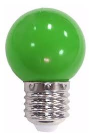 Lampara Gota Led 2w E27 Luz Color Verde