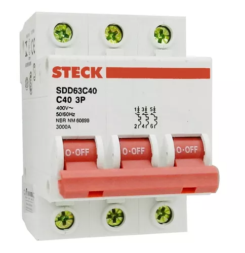Termomagnetica 3x40 3ka Steck Termica Tripolar