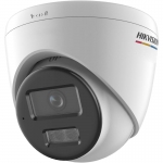 Imagen (DS-2CD1347G2H-LIUF/SRB) Hikvision Cámara Turret IP, 4 Mpx, Lente 2.8 mm, 30m IR   Luz Blanca, Micrófono, IP67, Micro SD