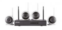 Imagen (NK4W0-1T) Hikvision NVR Wifi  4 Cámaras Wifi  fuentes, lente fijo de 2.8mm, Ir de 30m,IP66 (exterior/interior)