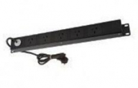 Imagen (QBA-5T220RN) Quality Tech Barra de 5 tomacorriente 220 VAC para Rack 19 pulgadas