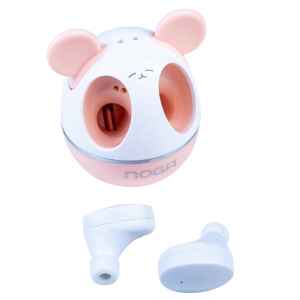 Auricular In Ear Noganet NG-Btwins 25 Bluetooth - Rosa