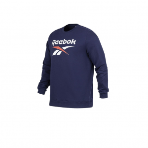 Buzo Reebok Ri Big Stacked Logo Crew Azul