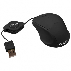Mouse Mini Noganet NGM-418 USB Retractil (Negro)