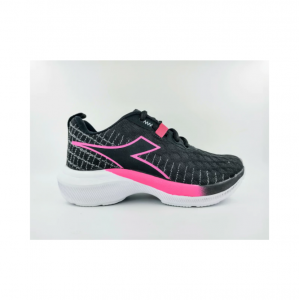 Zapatilla Diadora Grid Kids Negro Rosa