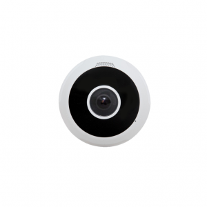 Imagen (cy-ipc-4k-feye) cygnus cámara ip ojo de pez 12mp (4k/uhd) multistreaming (360° / 180° / 4x eptz de 2mp c/u) ultra h.265 ivs micrófono y parlante incorporado ir 10m