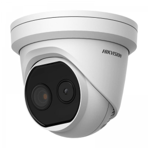 Imagen (ds-2td1217b-6/pa) hikvision camara termica tipo turret de medicion de temperatura corporal 4mp