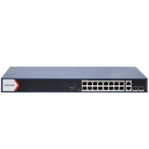 Imagen (ds-3e1520p-ei) hikvision switch poe de 16 puertos gigabit