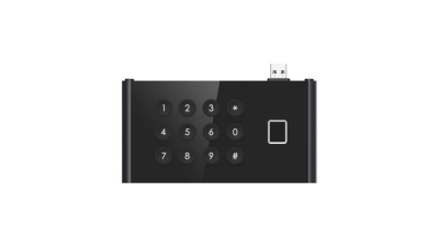 Imagen (ds-kdm9403-fkp) hikvision módulo teclado y lector de huellas digitales
